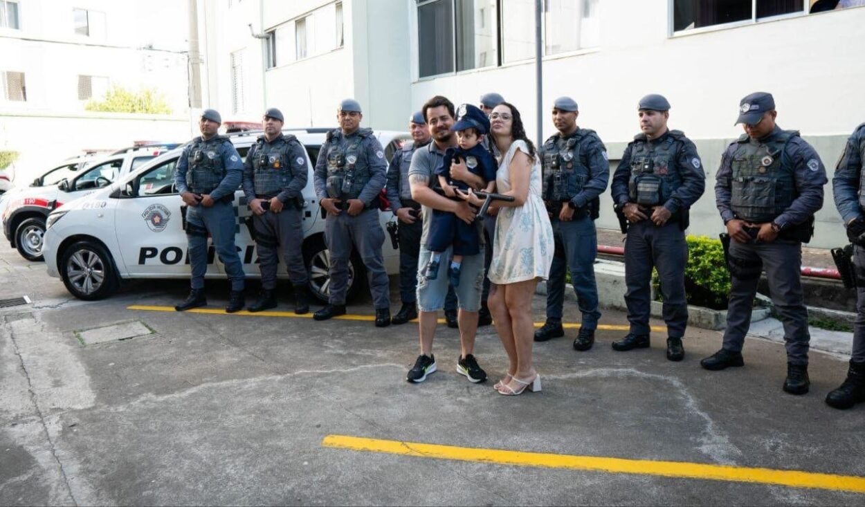 Polícia Militar: heróis de farda transformam aniversário em sonho realizado para criança de 3 anos