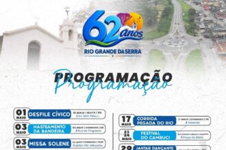 Prefeitura de Rio Grande da Serra divulga programação especial em comemoração aos 62 anos da cidade