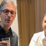 ema se encontra com Flávio Bolsonaro e brinca sobre a questão do vice