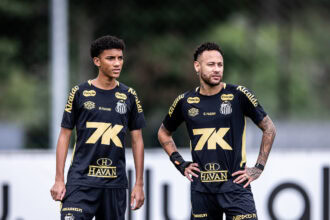 Santos Robinho e Neymar