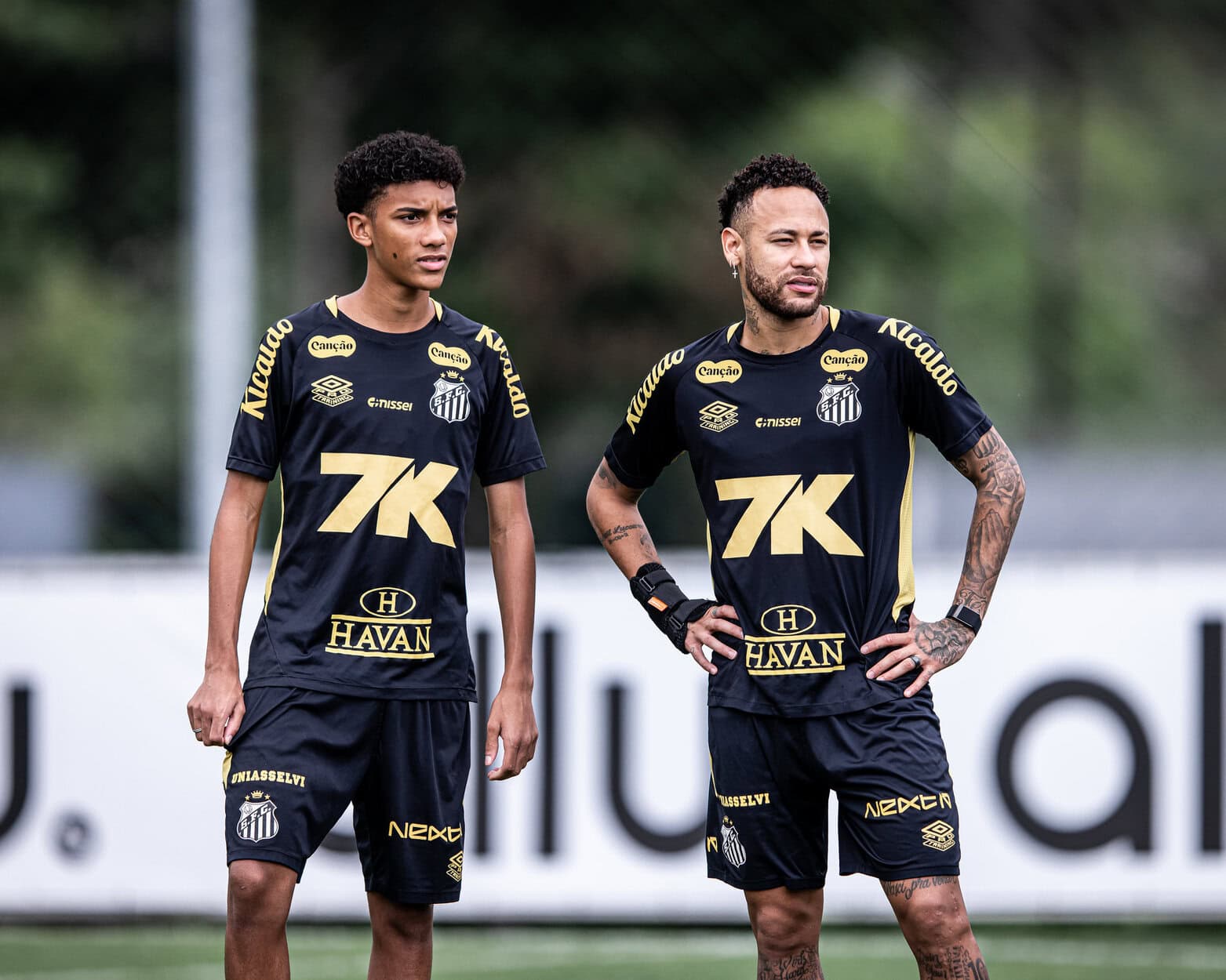 Santos Robinho e Neymar