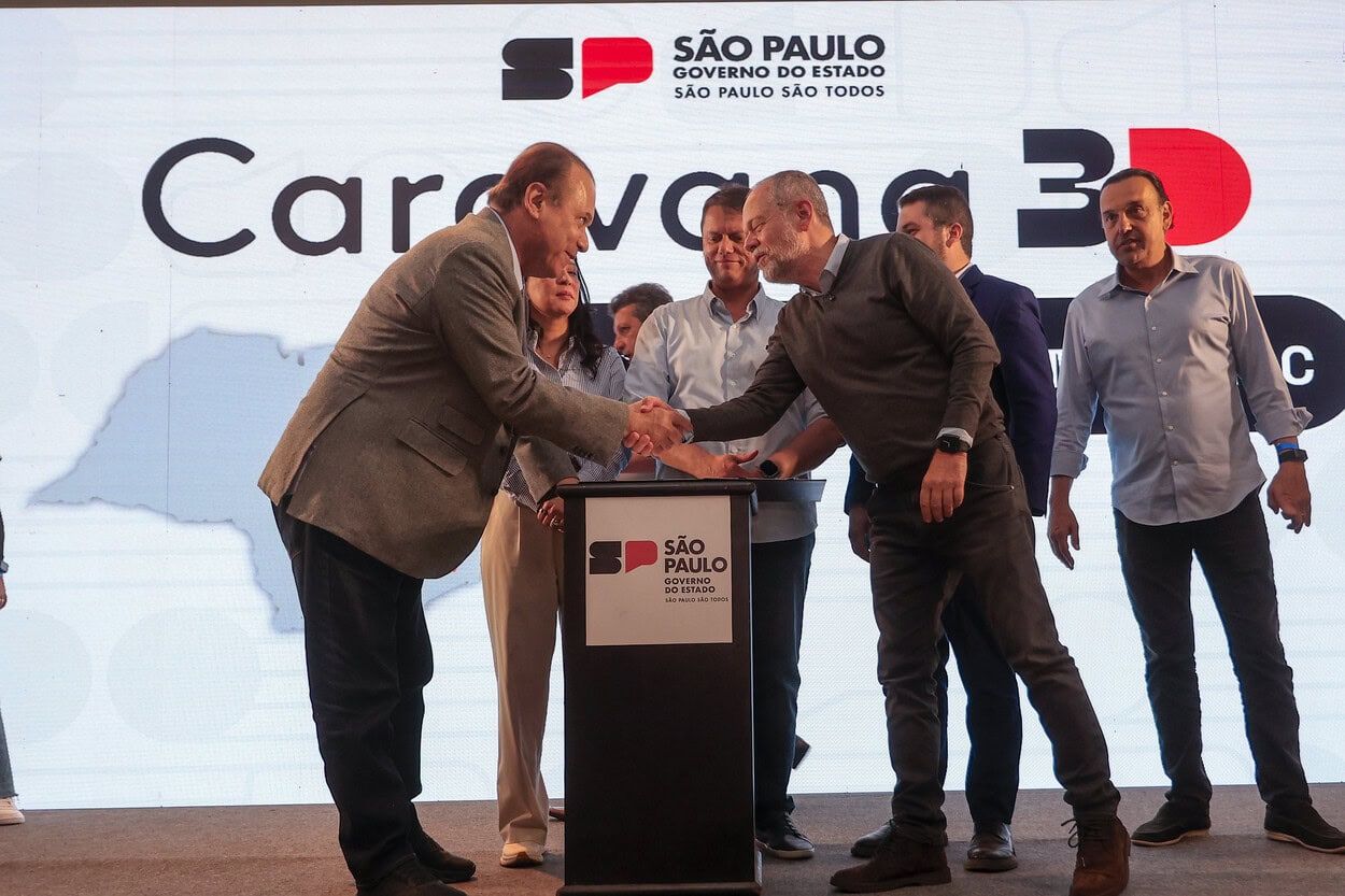 anúncio foi feito pelo governador Tarcísio de Freitas (Republicanos) durante a 11ª Caravana 3D, em São Caetano do Sul, onde foi recebido pelo prefeito Tite Campanella