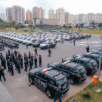 Com helicóptero Águia da PM, Operação Grande Envergadura reforça segurança no ABC