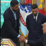 Atleta de São Bernardo, lutador Alex Poatan é recebido por Donald Trump na Casa Branca
