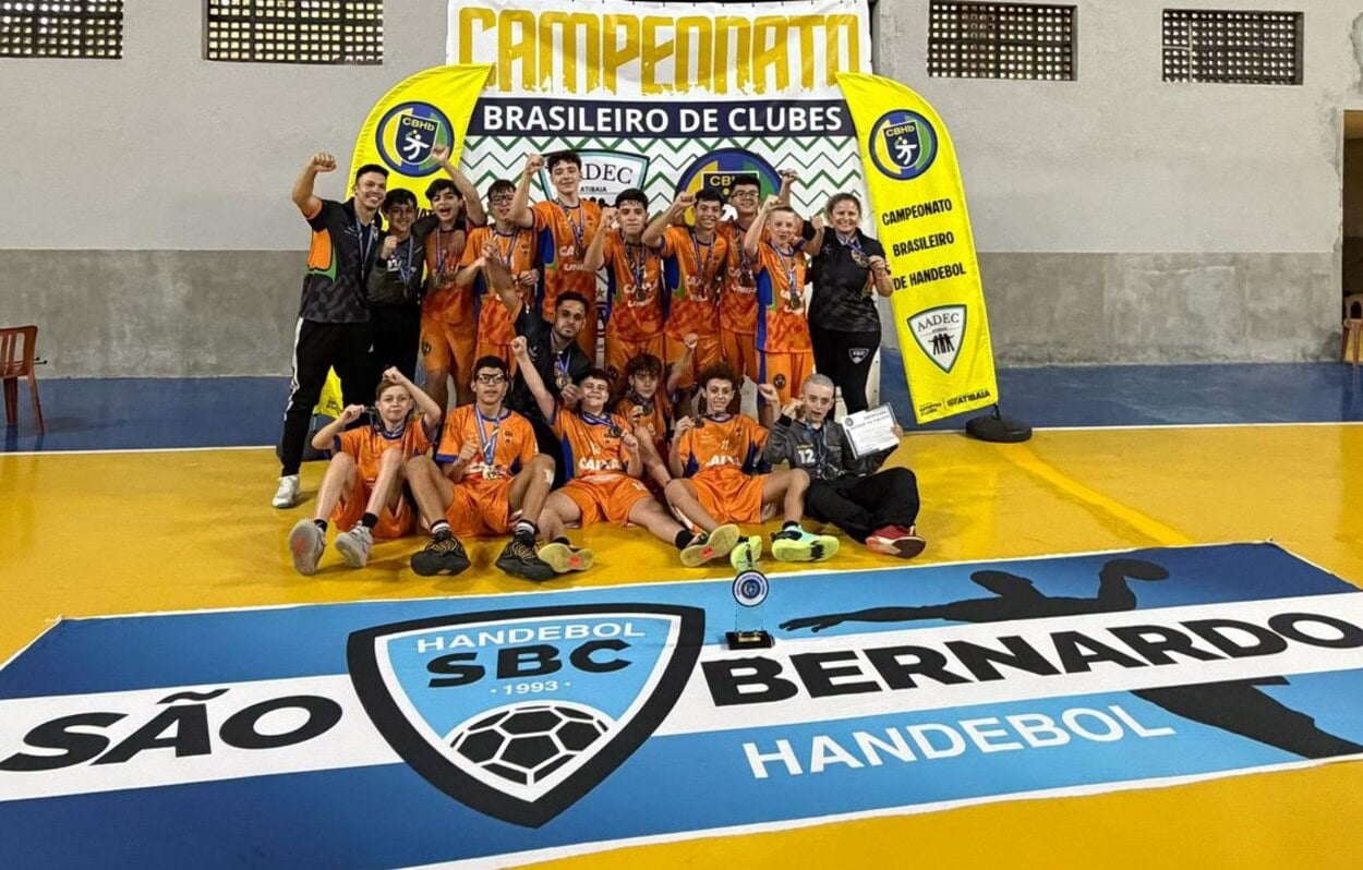 Handebol masculino mirim de São Bernardo é bicampeão do Brasileiro Interclubes