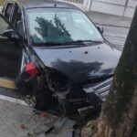 Condutor do veículo Kia Picanto foi detido em flagrante pela GCM na manhã deste sábado (9); o exame clínico confirmou a embriaguez. Foto: Divulgação