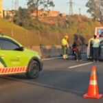 Garupa de moto perde a vida em acidente no km 14 da rodovia dos Imigrantes, sentido São Paulo