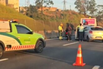 Garupa de moto perde a vida em acidente no km 14 da rodovia dos Imigrantes, sentido São Paulo