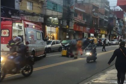 Acidente com motociclista interdita trecho da Avenida Dom Pedro de Alcântara em São Bernardo