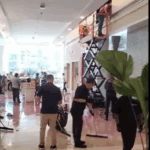 Tubulação de água se rompe no Shopping Golden Square e isola área