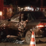 Acidente entre carro e moto deixa motociclista ferido na Rodovia Índio Tibiriçá