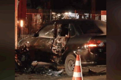 Acidente entre carro e moto deixa motociclista ferido na Rodovia Índio Tibiriçá
