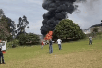 Queda de avião de pequeno porte deixa dois mortos e um ferido em Marília (SP)