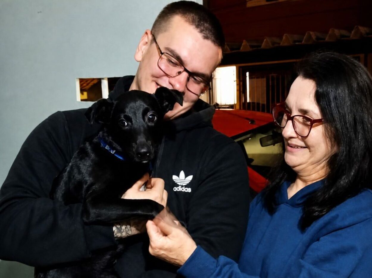 Após repercussão de imagens de segurança que chocaram a região, cãozinho é adotado em ação intermediada pela SOS Pets ABC