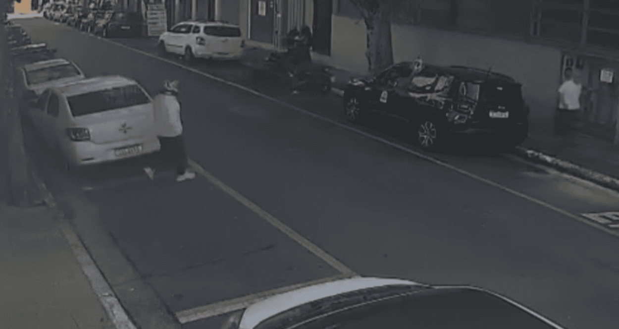 Câmeras flagram carro suspeito e moto antes de atentado contra tenente da Rota em São Caetano