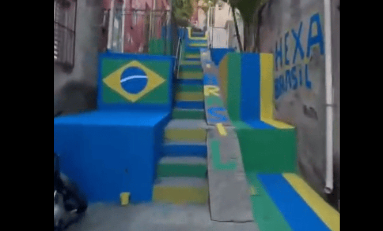 Moradores de São Bernardo do Campo decoram rua em clima de Copa do Mundo