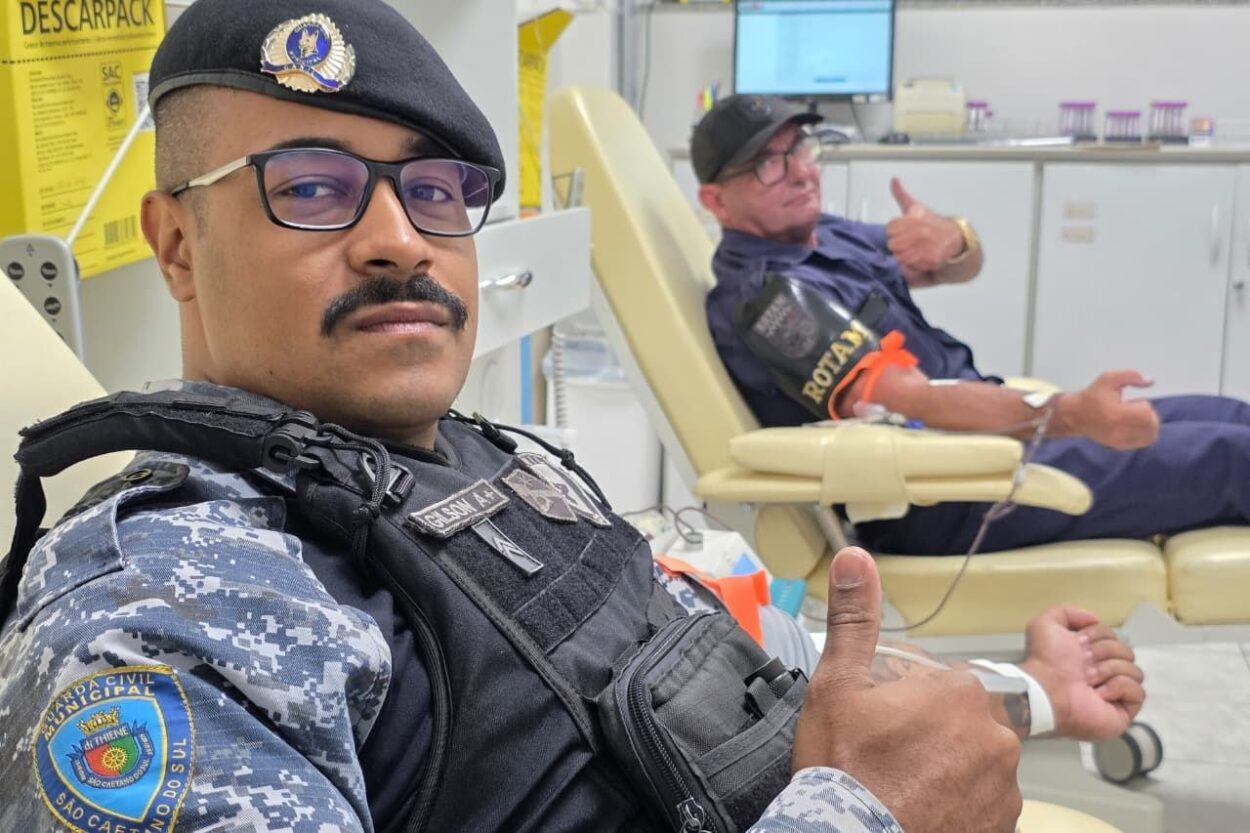 GCM de São Caetano promove mais uma edição da campanha Azul Marinho de doação de sangue