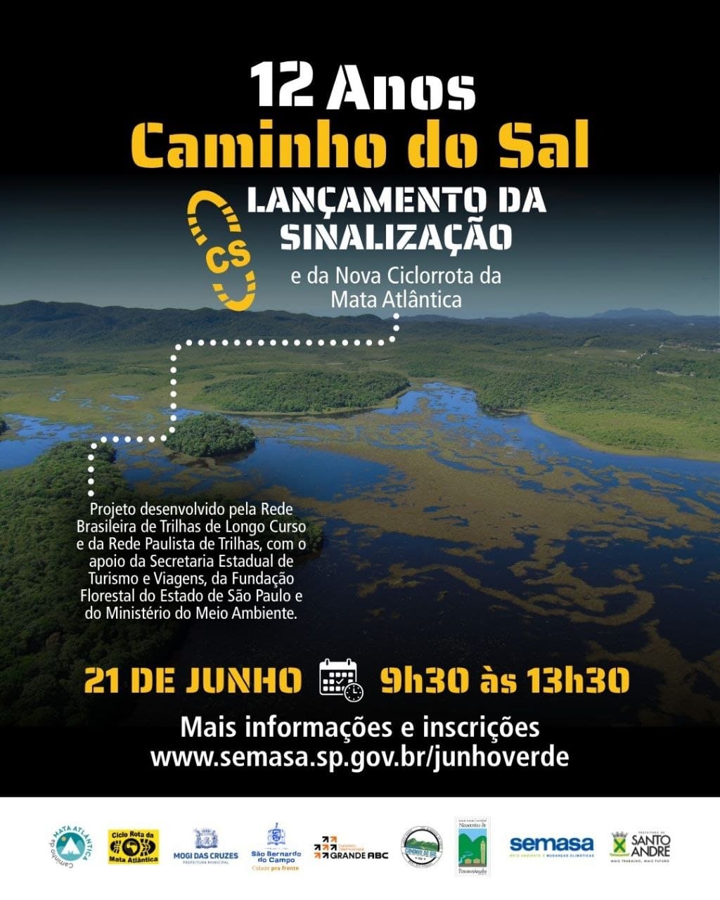 Grande ABC celebra 12 anos do Caminho do Sal com lançamento de nova ciclorrota
