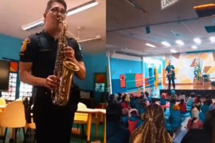 GCM de São Bernardo leva cidadania e música à escola municipal