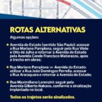 Prefeitura de São Caetano interdita temporariamente trecho da Avenida do Estado devido às obras do Drenar