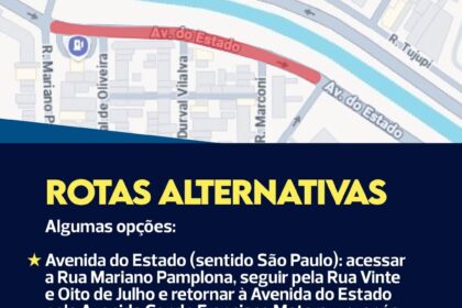 Prefeitura de São Caetano interdita temporariamente trecho da Avenida do Estado devido às obras do Drenar
