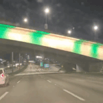 Em São Bernardo, Viaduto Tereza Delta ganha iluminação verde e amarela em ritmo de Copa do Mundo