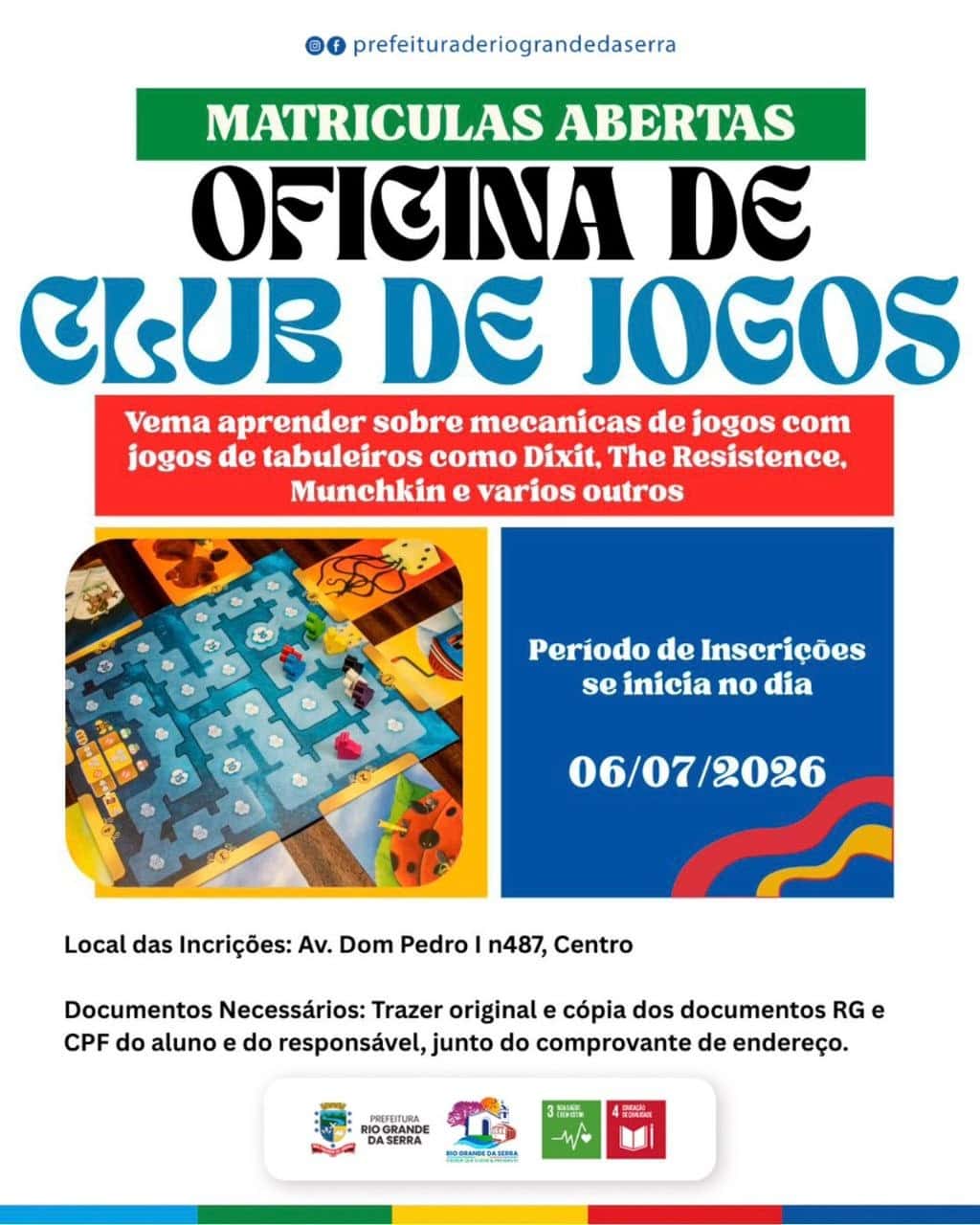 Rio Grande da Serra oferece Oficina de Desenho e de Mangá, além de Clube de Jogos gratuito para a população