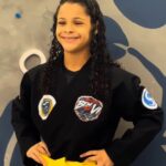 Os 11 anos, campeã Rebeca Bem-Te-Vi inaugura projeto com aulas gratuitas de jiu-jítsu para crianças em São Bernardo