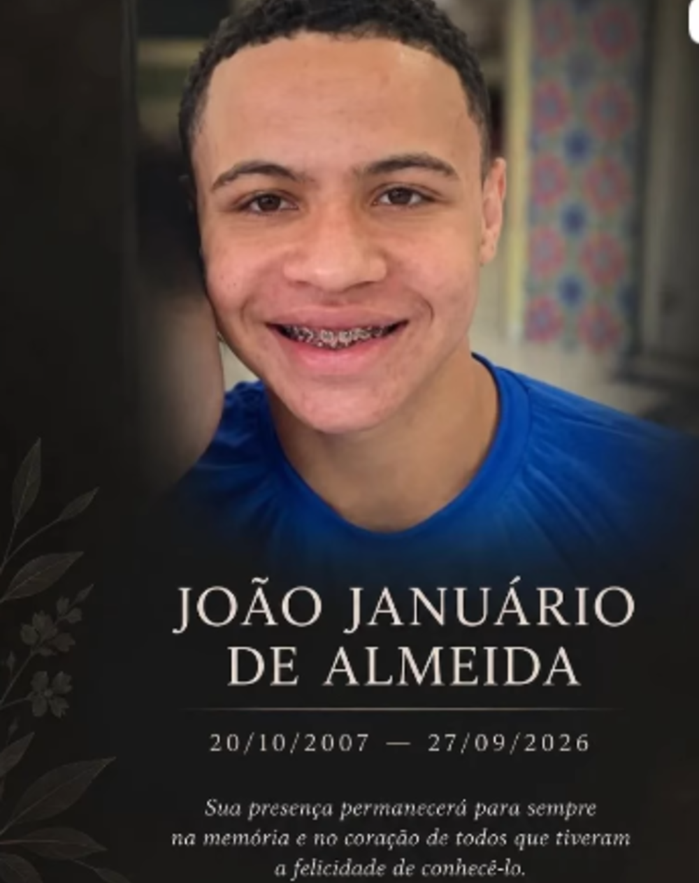 João Vitor Januário de Almeida, de 19 anos, colidiu com um carro na Avenida Capitão Mário de Toledo