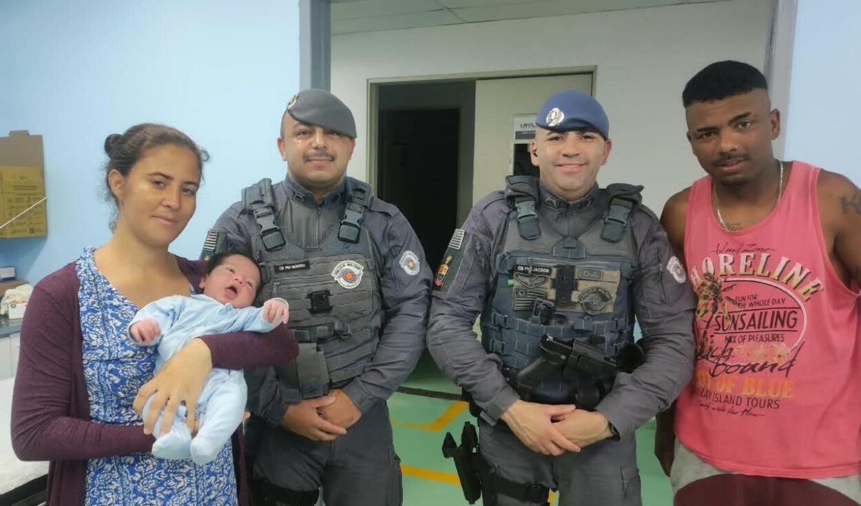 Polícia Militar socorre recém-nascido engasgado durante patrulhamento em Rio Grande da Serra